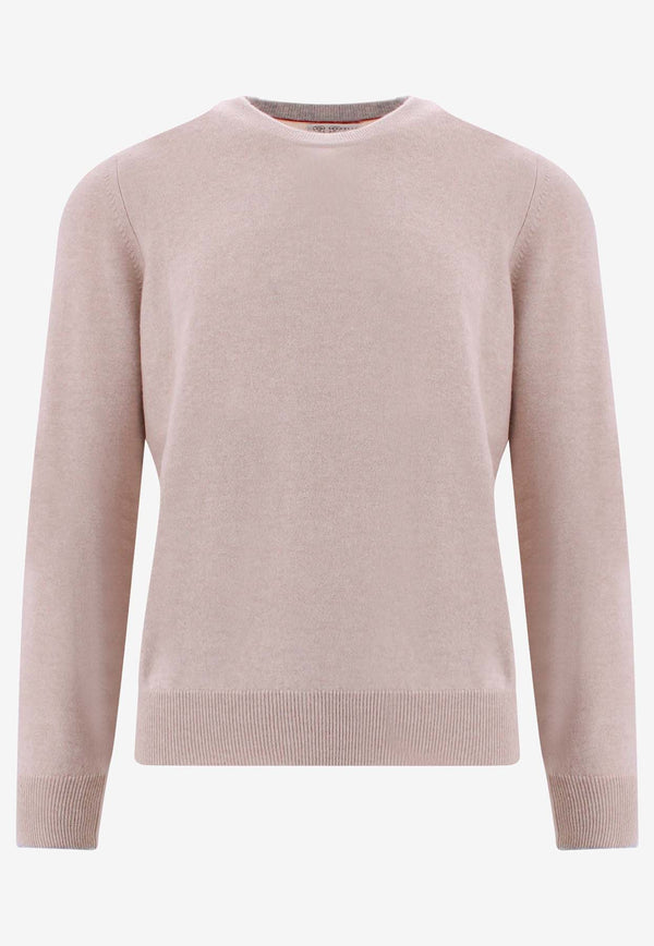 Brunello Cucinelli Rib Knit Cashmere Sweater  Beige M2200100_CS396