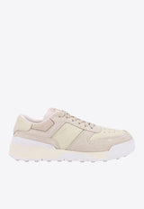 Tod's Leather and Suede Low-Top Sneakers Beige XXM51K0GH50CLT_BIG4
