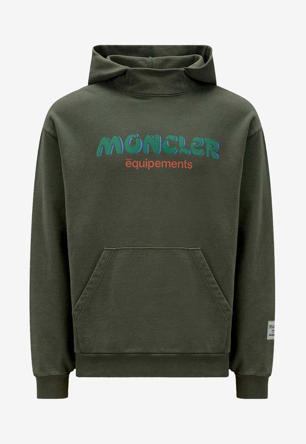 Moncler X Salehe Bembury Logo Hooded Sweatshirt Green 8G00002M3237_833