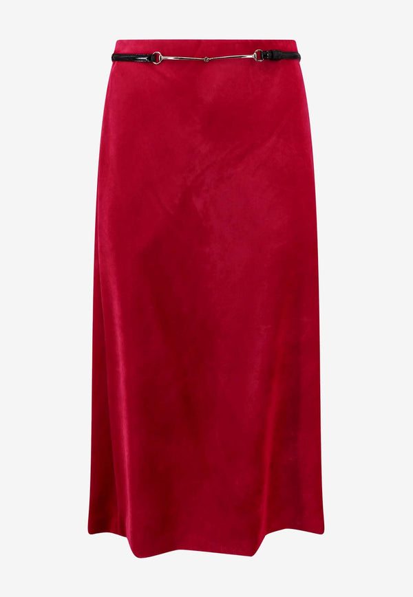 Gucci Velvet Midi Pencil Skirt Pink 759796Z8BMP_5944