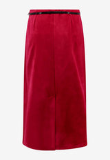 Gucci Velvet Midi Pencil Skirt Pink 759796Z8BMP_5944