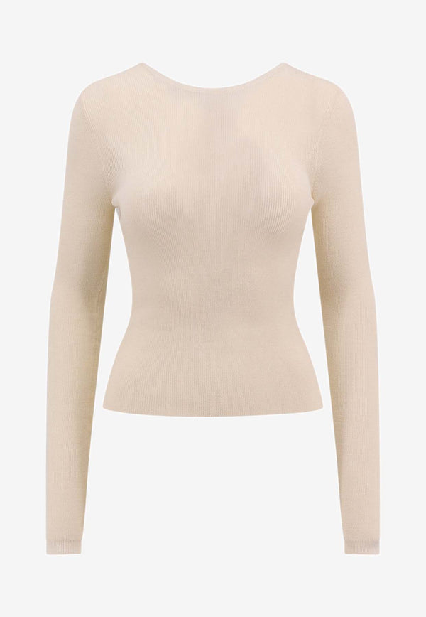 Gucci Ultrafine Wool Crewneck Sweater Cream 766172XKDJX_9200