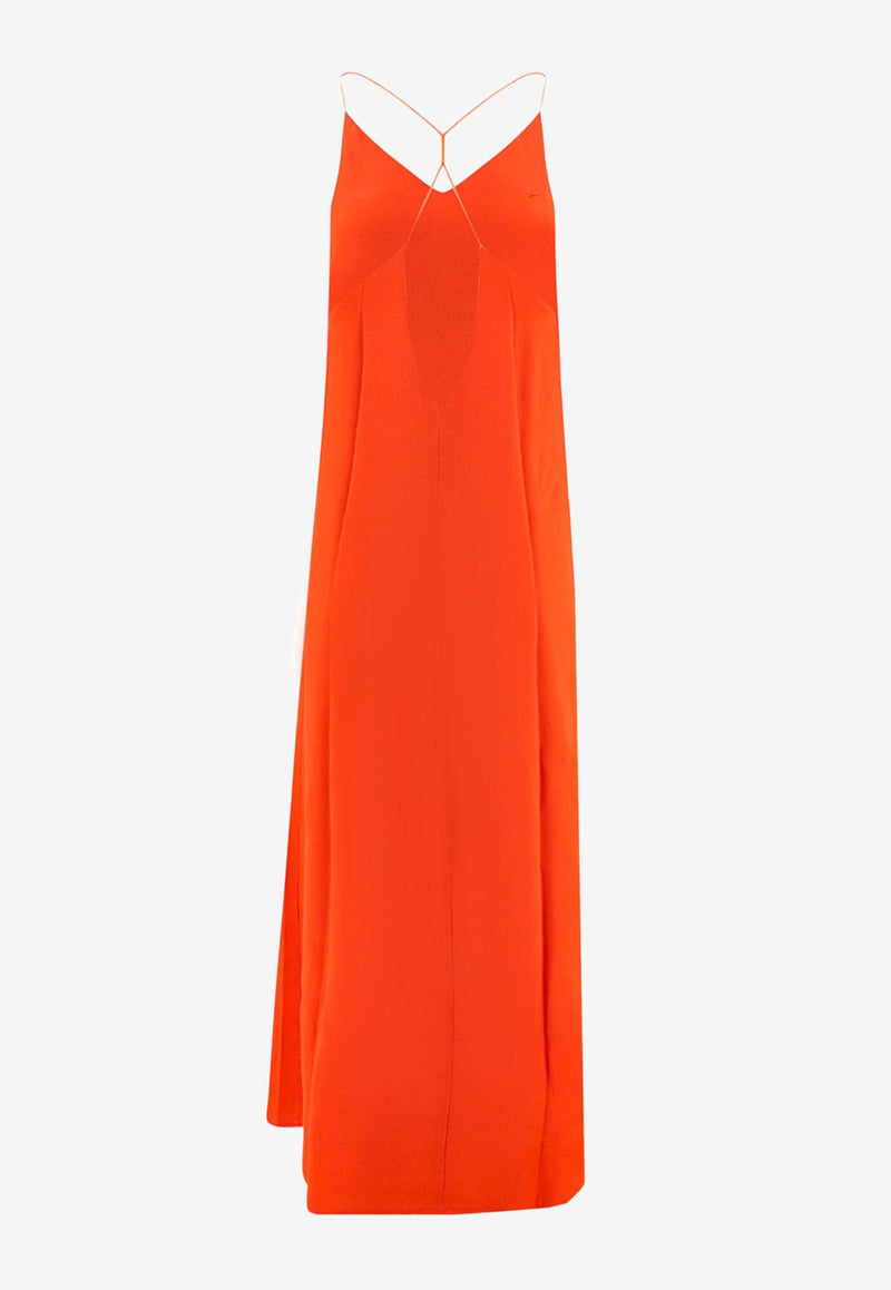 The Nina Studio Athena Silk Maxi Dress Orange ATHENA_ORANGE