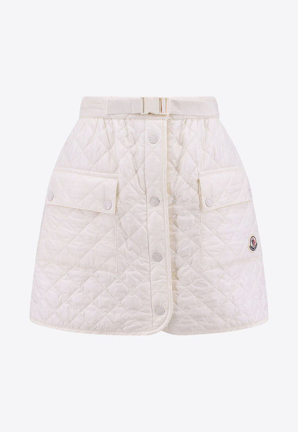 Moncler Quilted Mini Cargo Skirt White 2D00005595ZZ_034