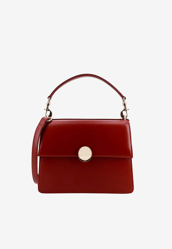 Chloé Penelope Calf Leather Top Handle Bag Red C23US565J94_600