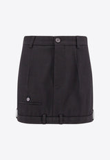 Balenciaga Deconstructed Wool Mini Skirt Black 768731TPT15_1000