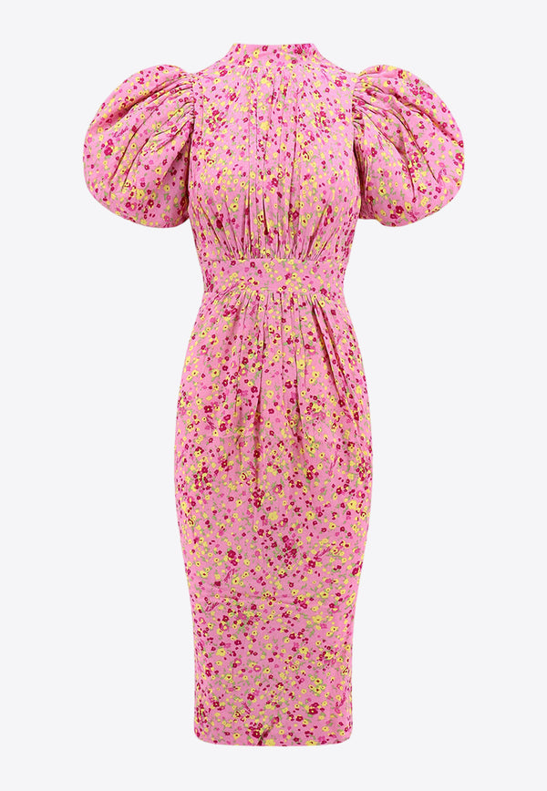ROTATE Floral Print Midi Dress Pink 1101101100_2718