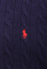 Polo Ralph Lauren Logo Embroidered Knitted Sweater Blue 710876836_005