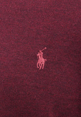 Polo Ralph Lauren Logo Embroidered Crewneck Sweater Bordeaux 710876846_005