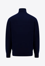 Polo Ralph Lauren Logo Embroidered Wool Turtleneck Sweater Blue 710876851_005