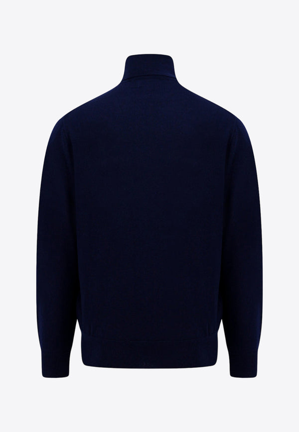 Polo Ralph Lauren Logo Embroidered Wool Turtleneck Sweater Blue 710876851_005