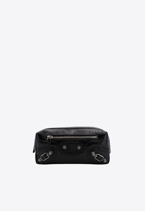 Balenciaga Le Cagole Leather Pouch Bag Black 763345210KR_1000