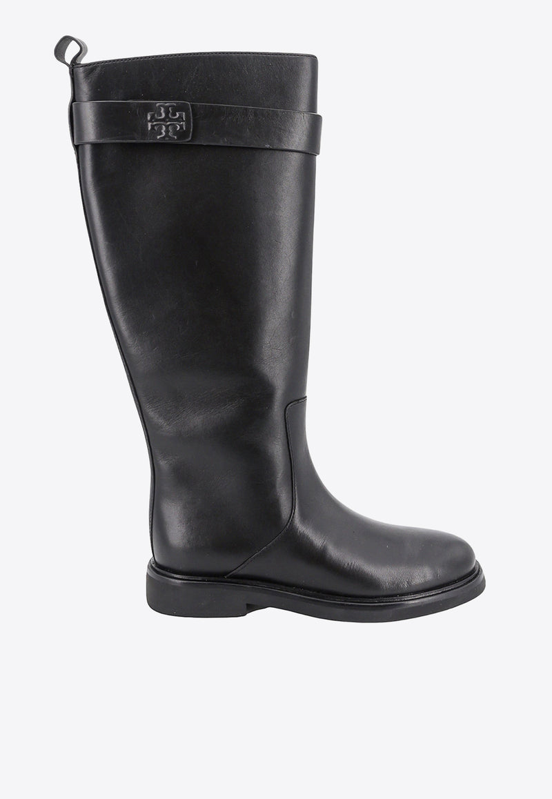 Tory Burch Double T Utility Knee-High Boots Black 150030_006