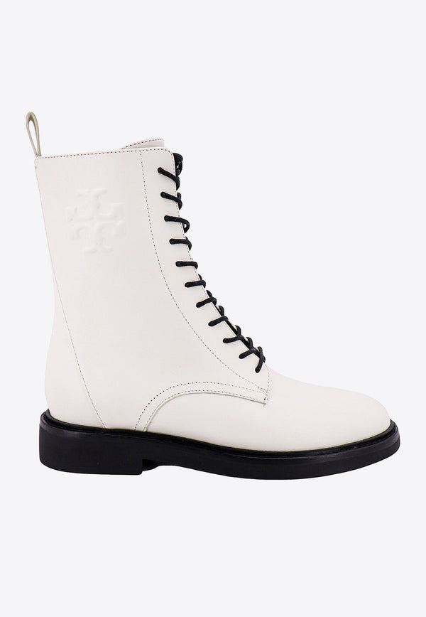 Tory Burch Double T Leather Ankle Boots White 154332_100