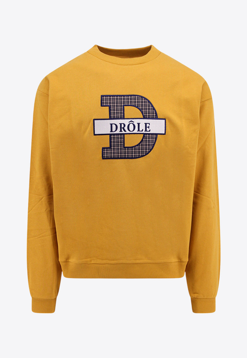 Drôle De Monsieur Monogram Print Sweatshirt Yellow CSW126CO001_DYW