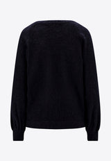 Alberta Ferretti Brushed Mohair Blend Sweater Black A09456603_0555