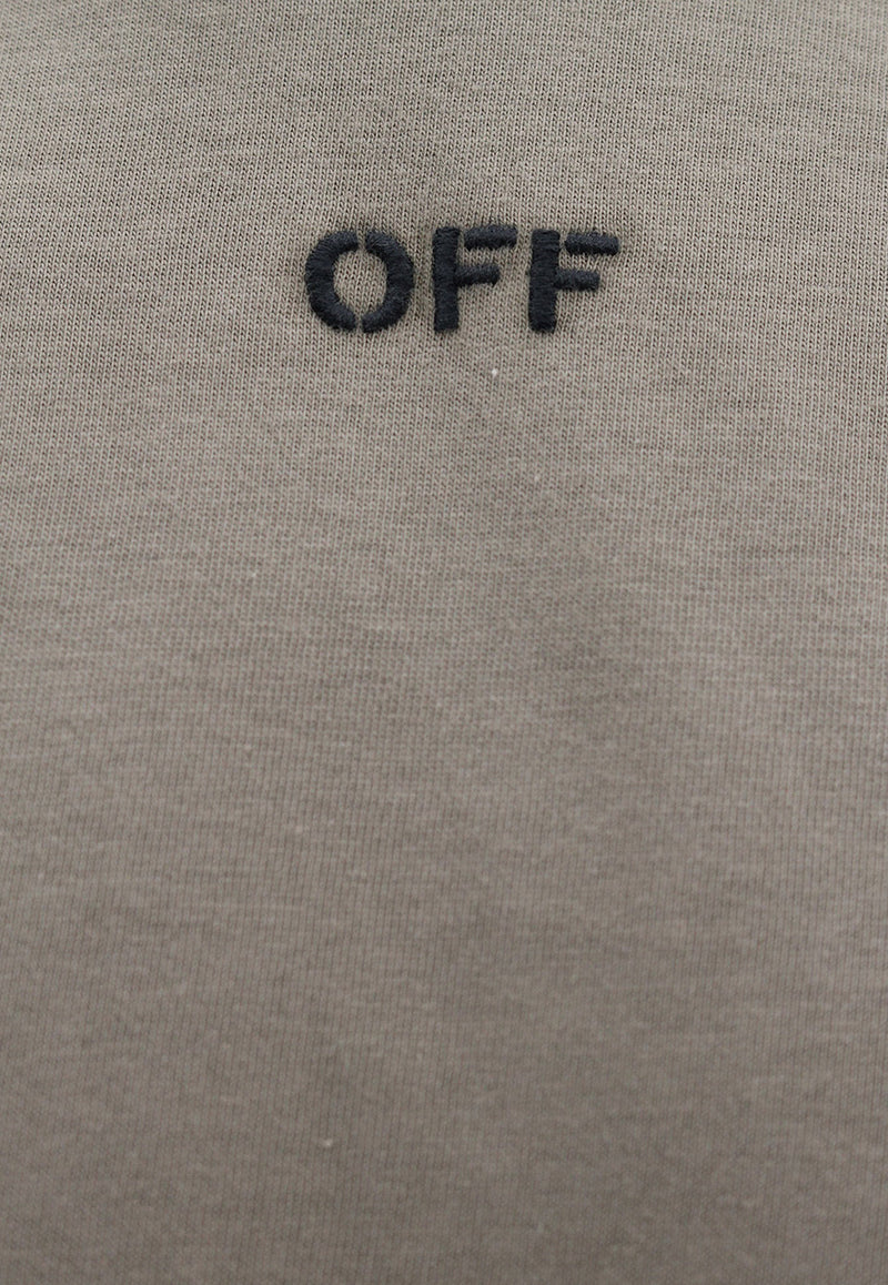 Off-White OFF Stamp Crewneck T-shirt Beige OMAA027F23JER008_6110