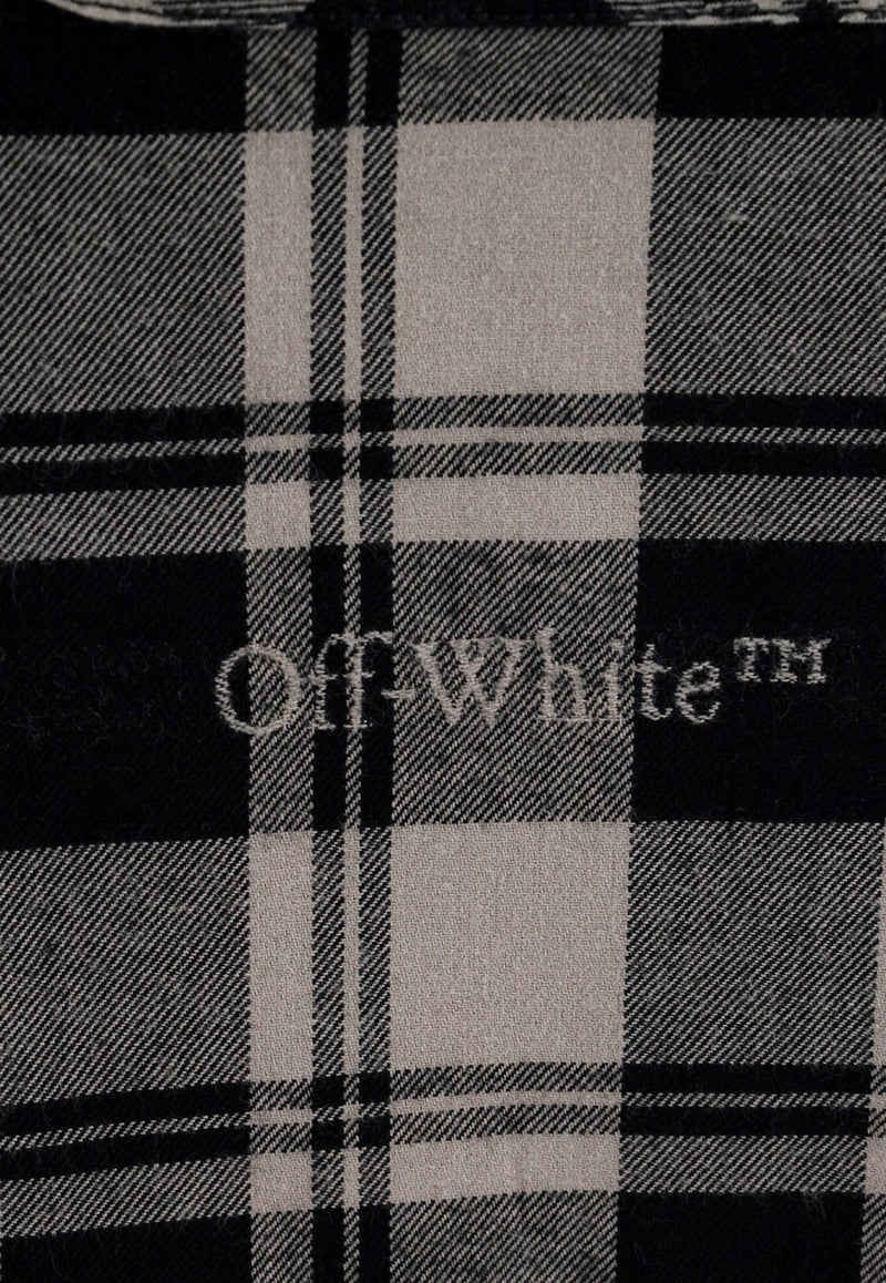 Off-White Plaid Check Long-Sleeved Shirt Beige OMGE030F23FAB001_1900