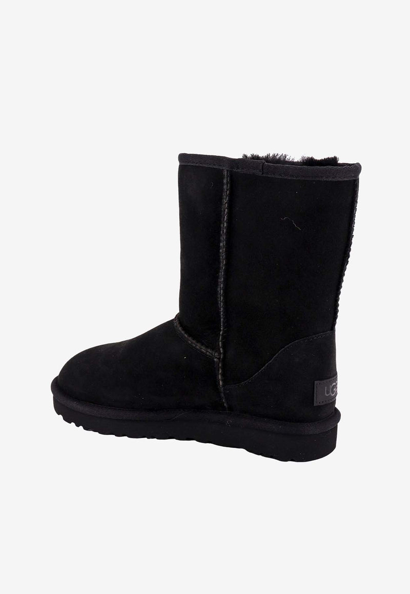 UGG Classic Short II Suede Snow Boots Black 1016223_BLK