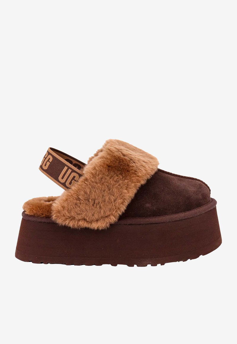 UGG Funkette Suede Platform Mules Brown 1113474_BCDR