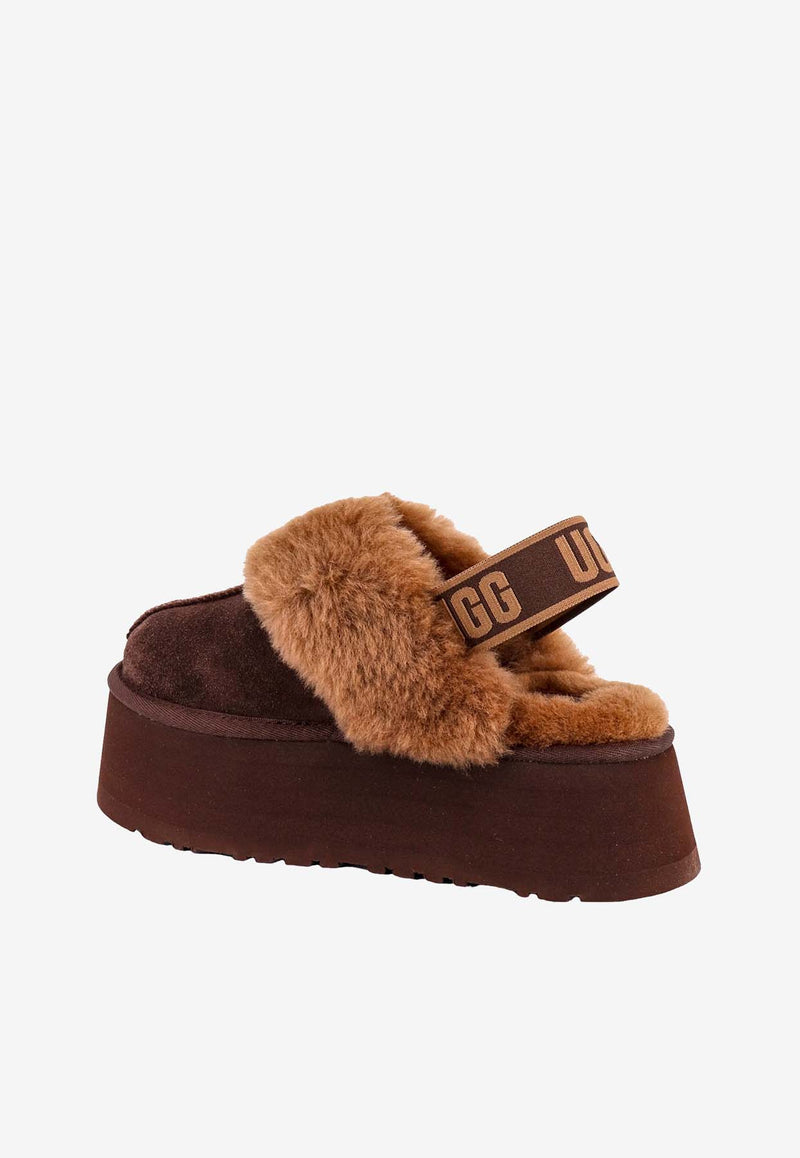 UGG Funkette Suede Platform Mules Brown 1113474_BCDR