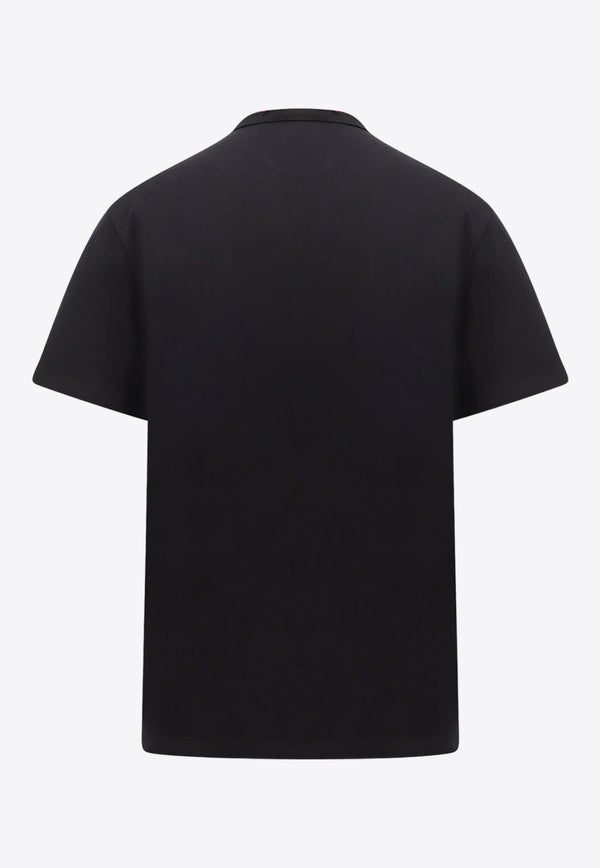 Alexander McQueen Reflected Skull Crewneck T-shirt Black 759455QVZ36_0901
