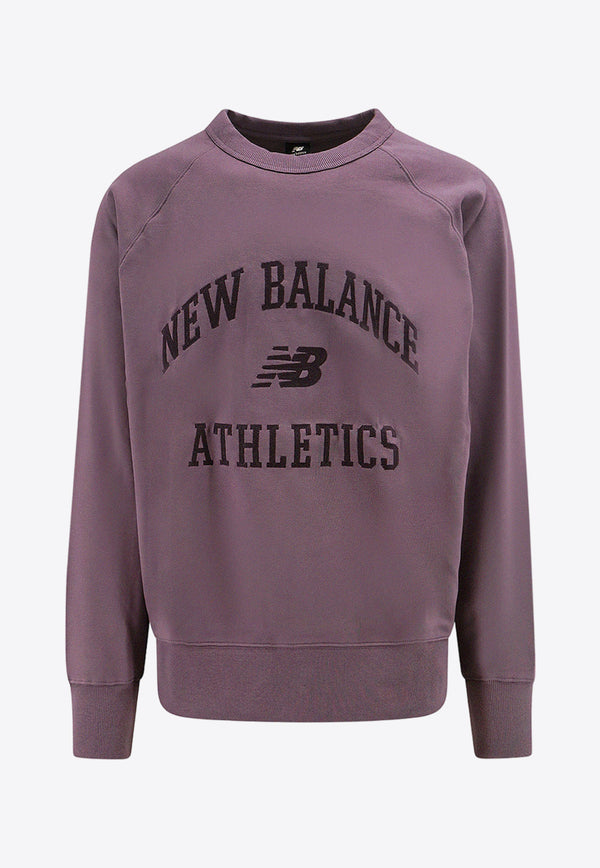 New Balance Embroidered Crewneck Sweatshirt Purple MT33550SHW_515