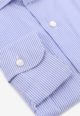 Barba Striped Long-Sleeved Shirt Blue LIU02P0136072_0002