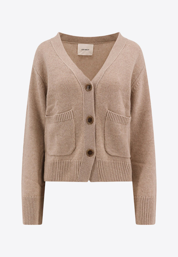 Lisa Yang Danni Cashmere Cardigan Beige 202084_SAND