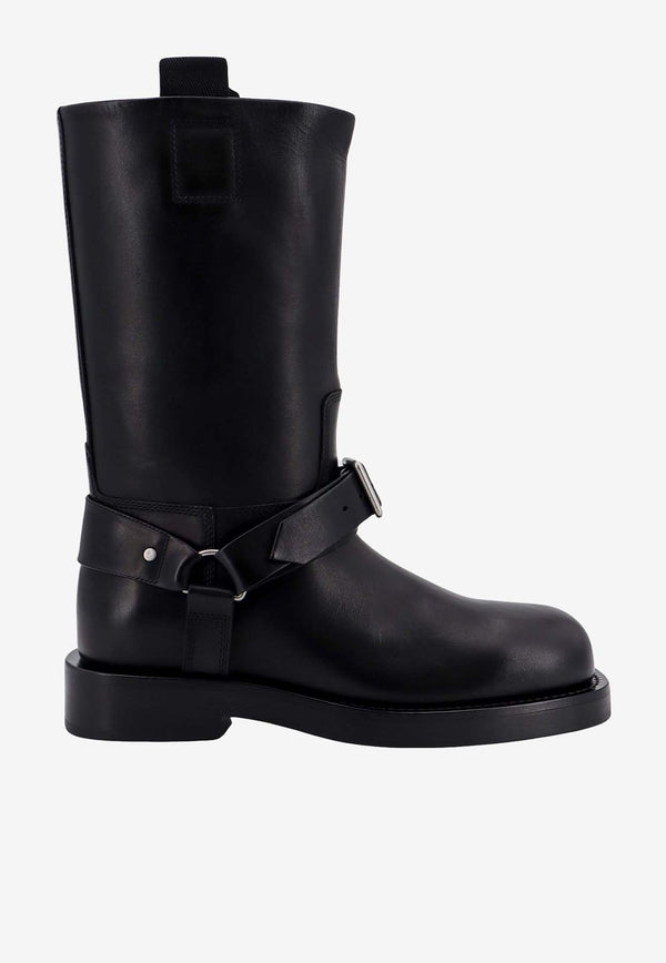 Burberry Saddle Leather Boots Black 8074375_A1189