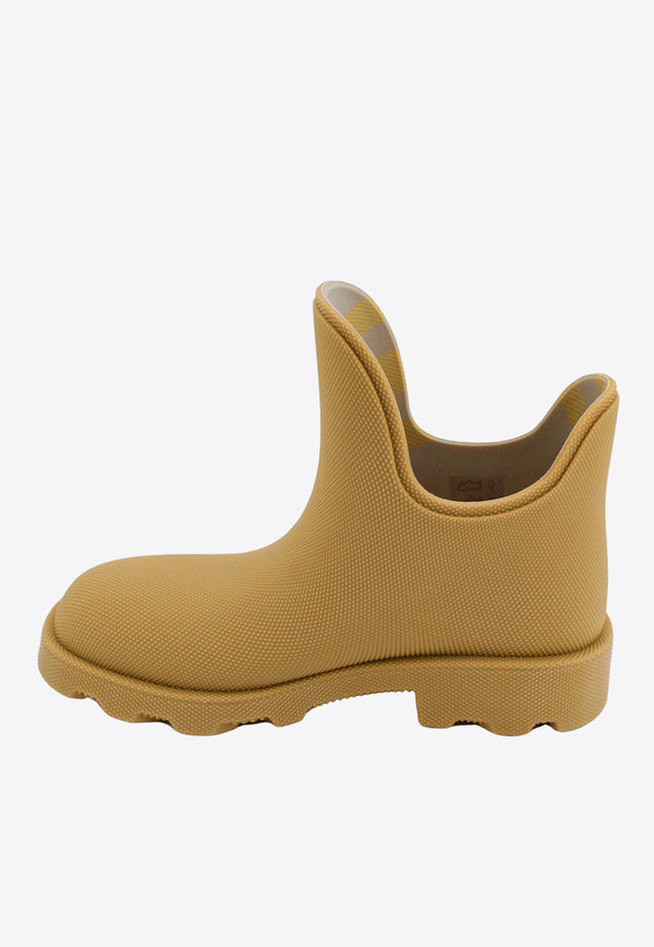 Burberry Marsh Pebbled Ankle Rain Boots Yellow 8074608_B7324
