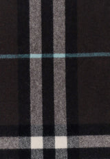 Burberry Checked Fringed Cashmere Scarf 8074793_B7326