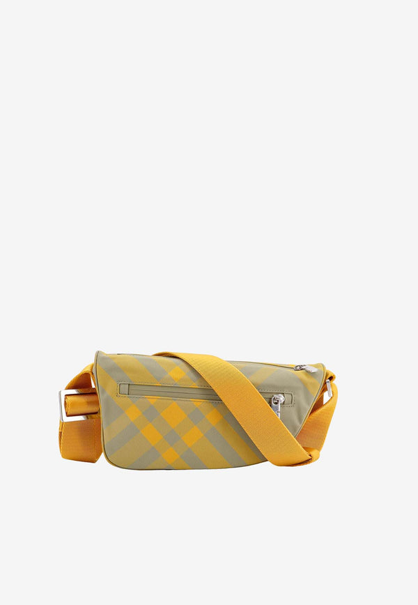 Burberry Shield Checked Crossbody Bag Yellow 8074884_B7311