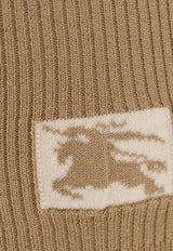 Burberry EKD Rib Knit Turtleneck Wool Sweater Beige 8077593_A1748
