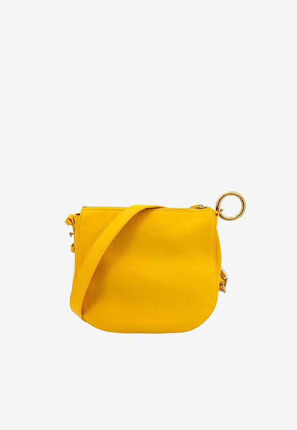 Burberry Small Knight Calf Leather Shoulder Bag Yellow 8077631_A4125