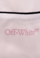 Off-White Logo Print Satin Shirt Beige OWGG002G23FAB003_0130