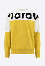 Isabel Marant Howley Colorblocked Logo Sweatshirt Yellow SW0031HAB1M19H_10YW