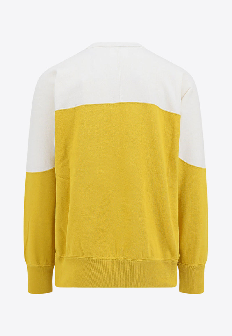 Isabel Marant Howley Colorblocked Logo Sweatshirt Yellow SW0031HAB1M19H_10YW