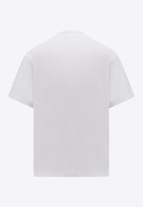 Sacai Basic Crewneck T-shirt with Zip Detail White 03377M_101