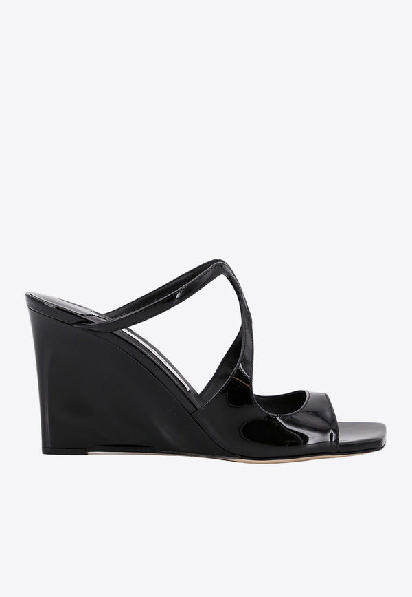 Givenchy Anise 85 Wedge Leather Sandals ANISEWEDGE85PAT_BLACK