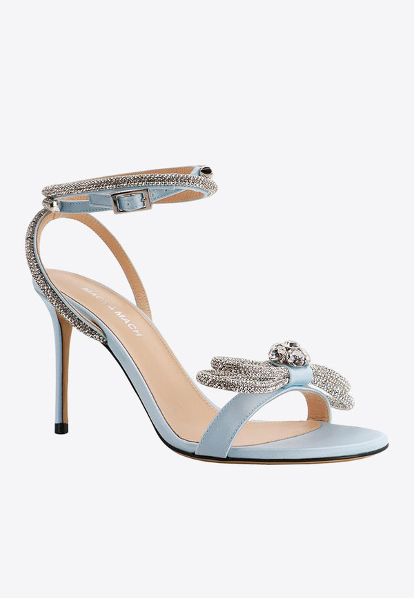 Mach & Mach 100 Crystal-Embellished Double-Bow Sandals R24S0445CRP_BLUE