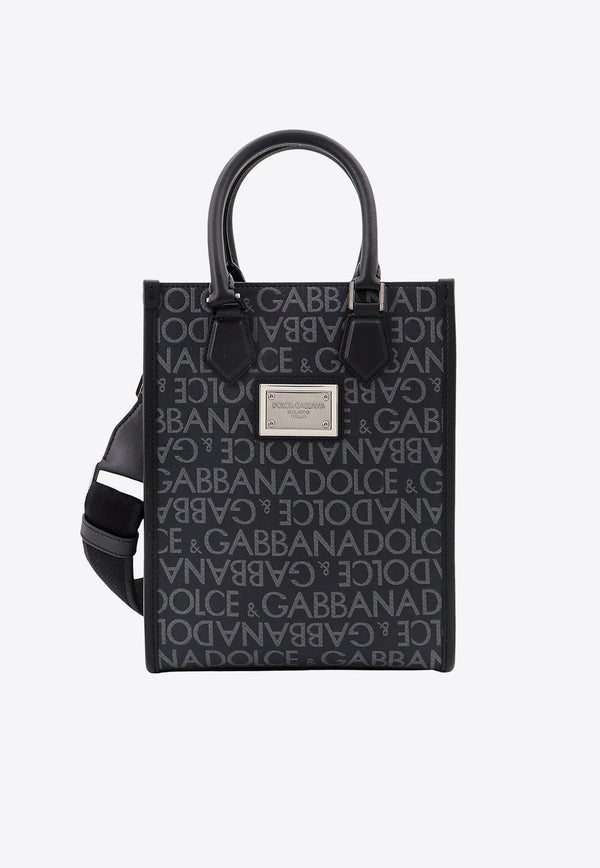 Dolce & Gabbana Logo Print Top Handle Bag Blue BM2123AJ705_8B969
