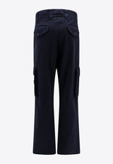 Dolce & Gabbana Logo Plaque Straight-Leg Cargo Pants Blue GP01WTG8KH2_B0665