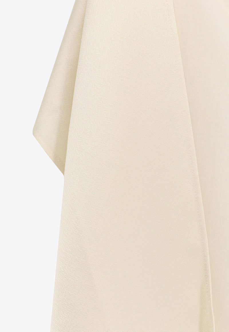 LE17SEPTEMBRE Wool-Blend Top with Cape-Detail Ivory LS2411BL002EIV_IVORY