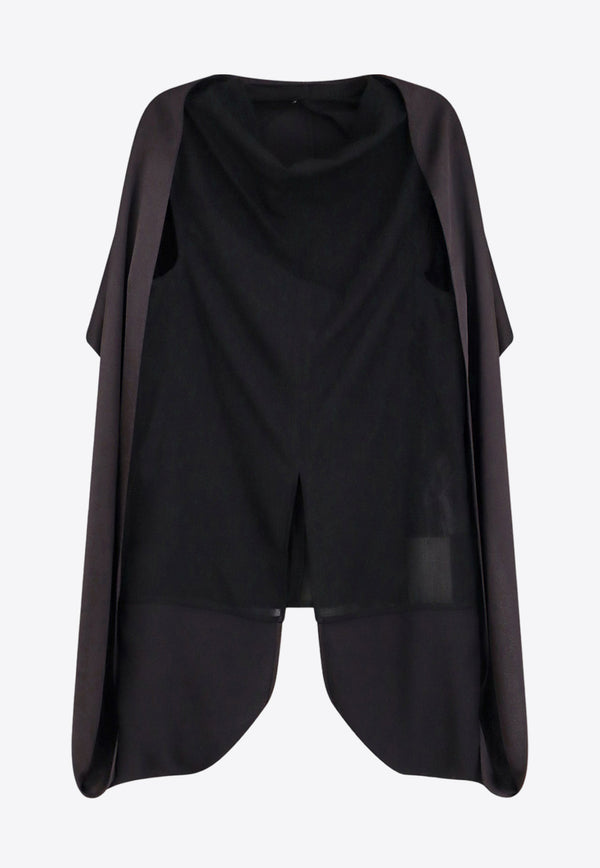 LE17SEPTEMBRE Wool Top with Cape-Detail Black LS2411BL002EBK_BLACK