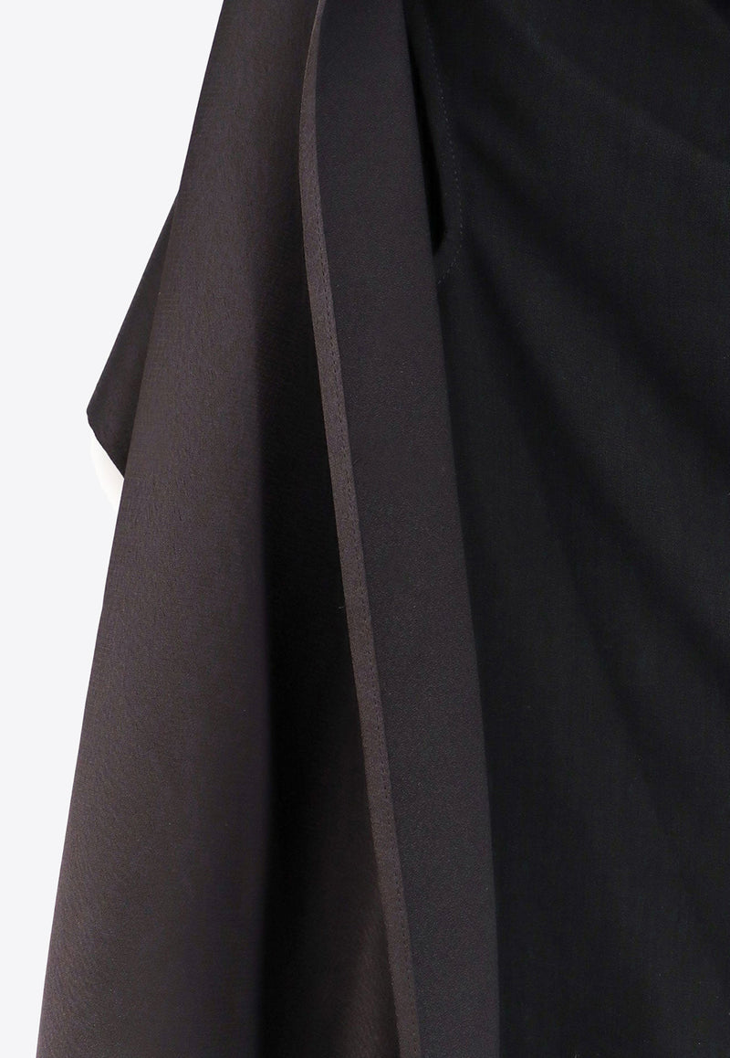 LE17SEPTEMBRE Wool Top with Cape-Detail Black LS2411BL002EBK_BLACK