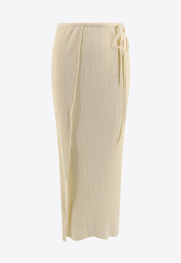 LE17SEPTEMBRE Ribbed Maxi Wrap Skirt Ivory LS2411SK001EIV_IVORY