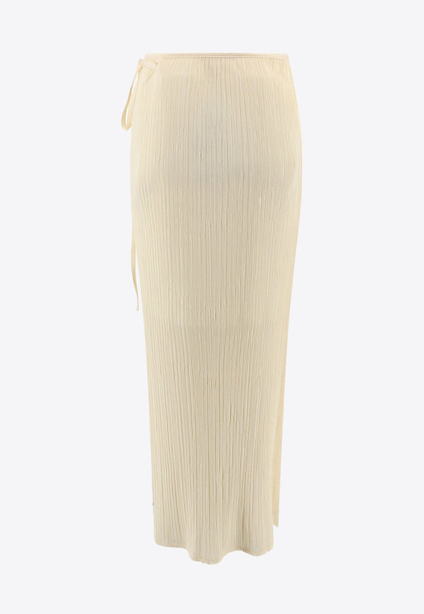 LE17SEPTEMBRE Ribbed Maxi Wrap Skirt Ivory LS2411SK001EIV_IVORY