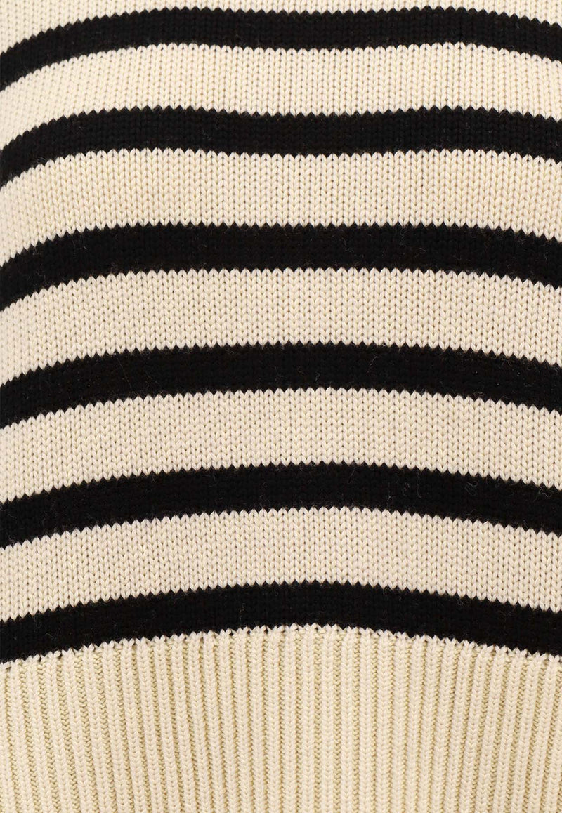 Toteme Turtleneck Striped Sweater Beige 212562758_876