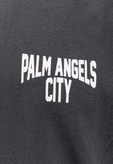Palm Angels PA City Washed Crewneck T-shirt Gray PMAA072R24JER006_0701